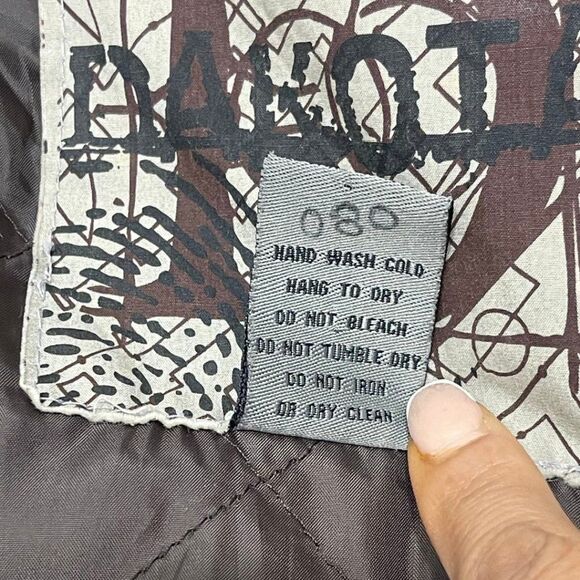 Dakota | Vintage Men's Brown Zip and Button Jacket with Pockets Size Large. - Picture 14 of 16